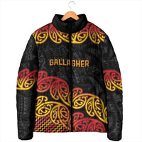 New Zealand Rugby Pacific Custom Padded Jacket Rangatira Maori Kowhaiwhai Pattern LT9 - Polynesian Pride