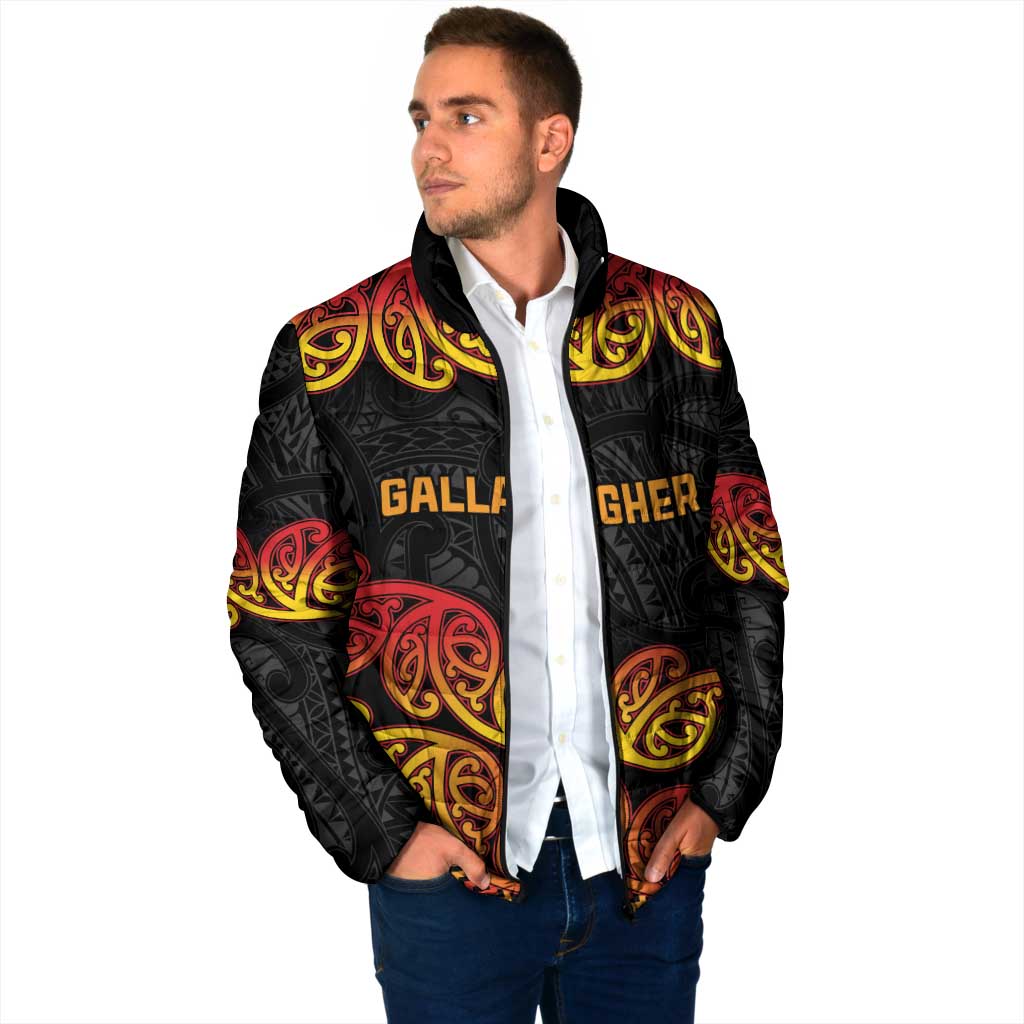 New Zealand Rugby Pacific Custom Padded Jacket Rangatira Maori Kowhaiwhai Pattern LT9 - Polynesian Pride