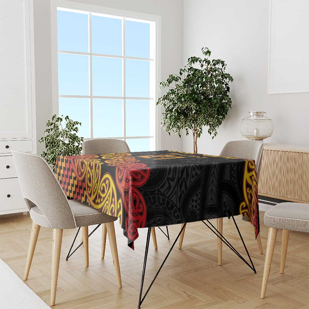 New Zealand Rugby Pacific Custom Tablecloth Rangatira Maori Kowhaiwhai Pattern LT9 - Polynesian Pride