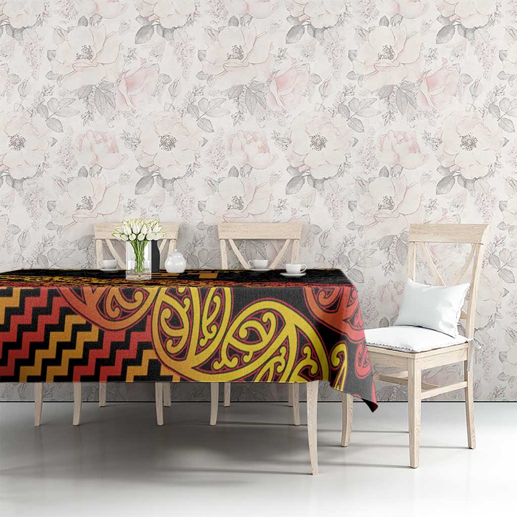 New Zealand Rugby Pacific Custom Tablecloth Rangatira Maori Kowhaiwhai Pattern LT9 - Polynesian Pride