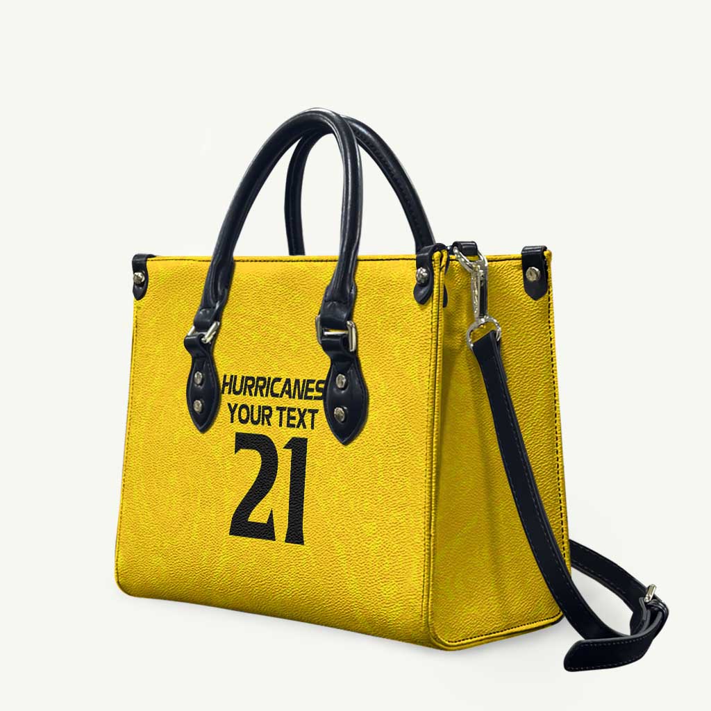 New Zealand Rugby Pacific Custom Leather Bag Hau Awhiowhio Maori Tribal Tattoo LT9 Gold - Polynesian Pride