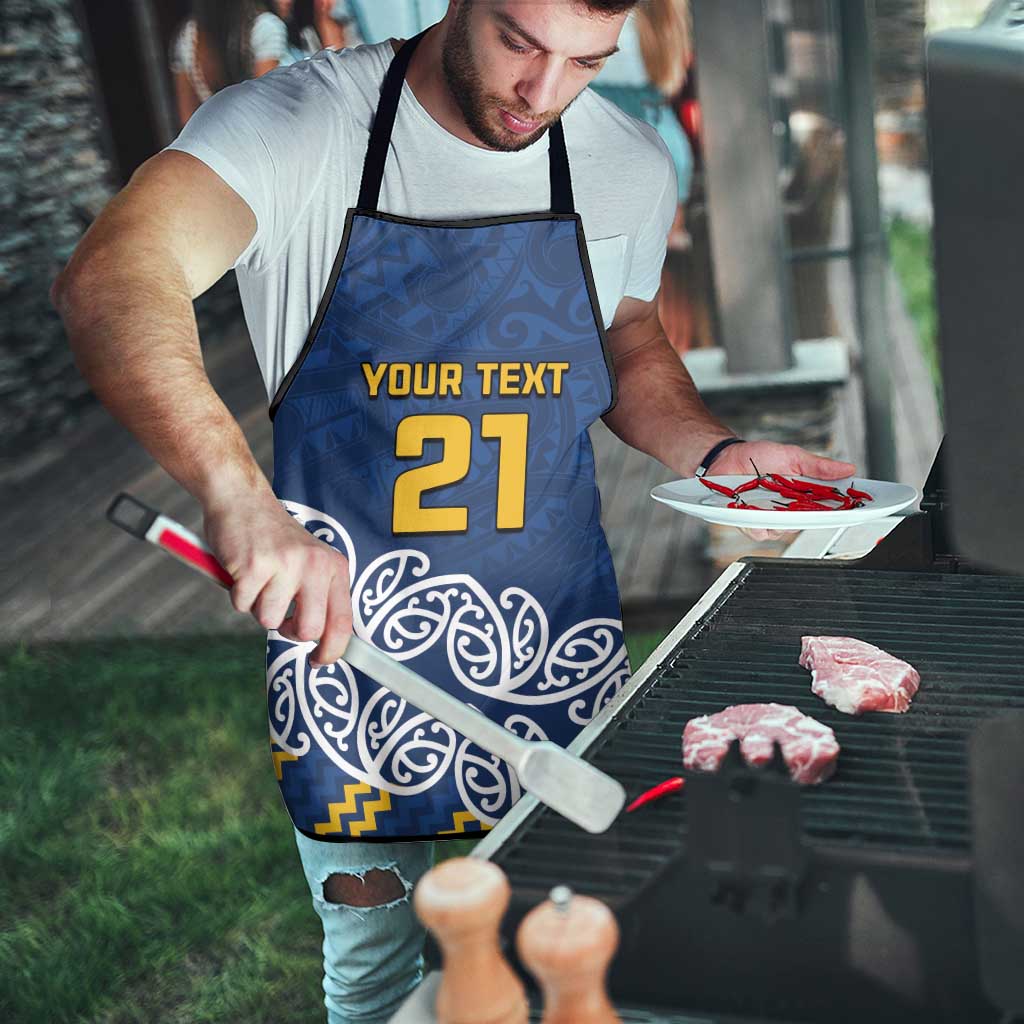 New Zealand Rugby Pacific Custom Apron Kahupeka Maori Kowhaiwhai Pattern LT9 - Polynesian Pride
