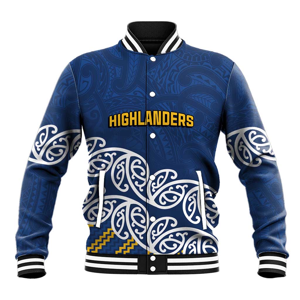 New Zealand Rugby Pacific Custom Baseball Jacket Kahupeka Maori Kowhaiwhai Pattern LT9 Unisex Blue - Polynesian Pride
