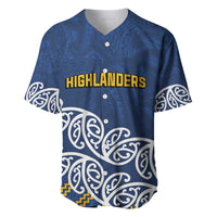 New Zealand Rugby Pacific Custom Baseball Jersey Kahupeka Maori Kowhaiwhai Pattern LT9 Blue - Polynesian Pride