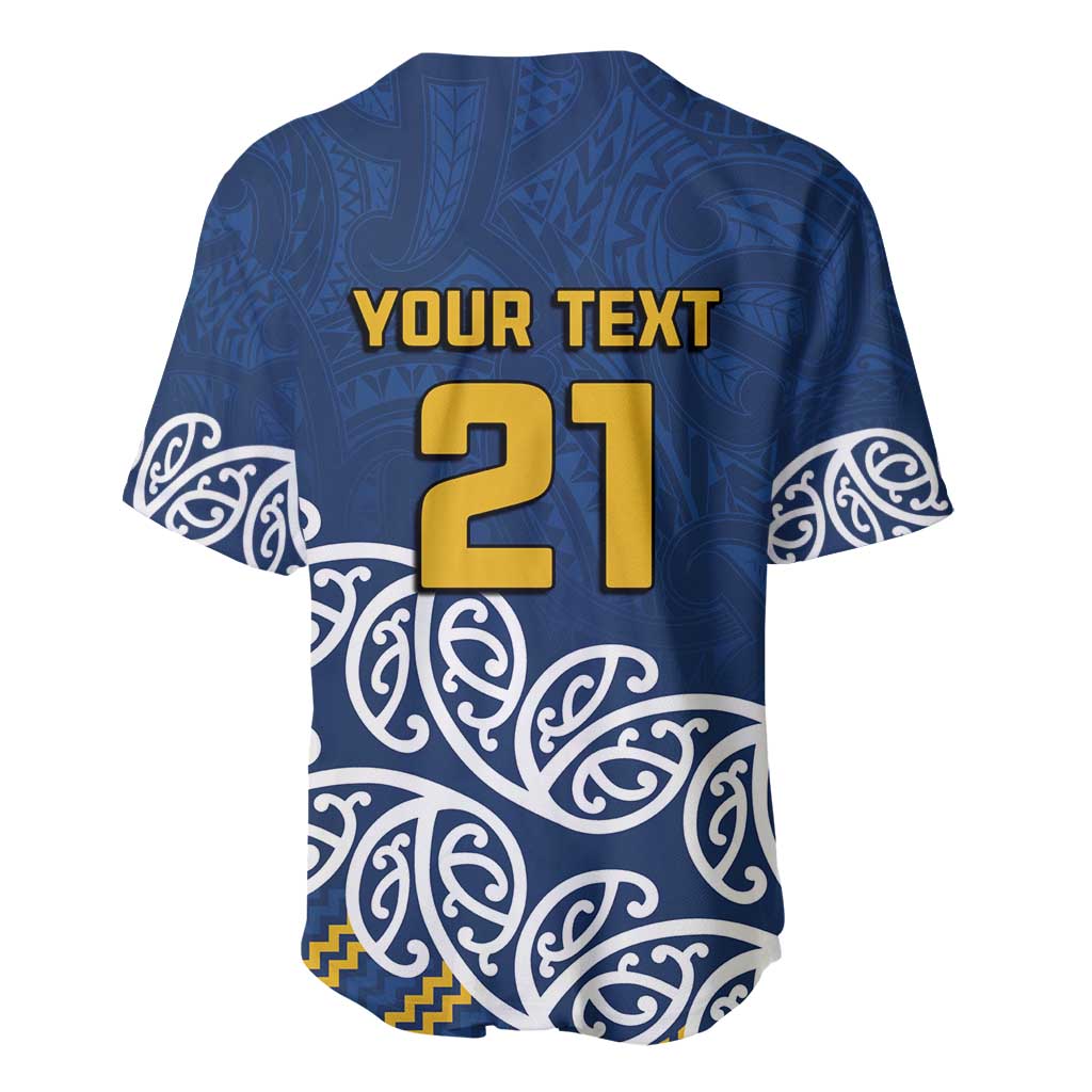 New Zealand Rugby Pacific Custom Baseball Jersey Kahupeka Maori Kowhaiwhai Pattern LT9 - Polynesian Pride