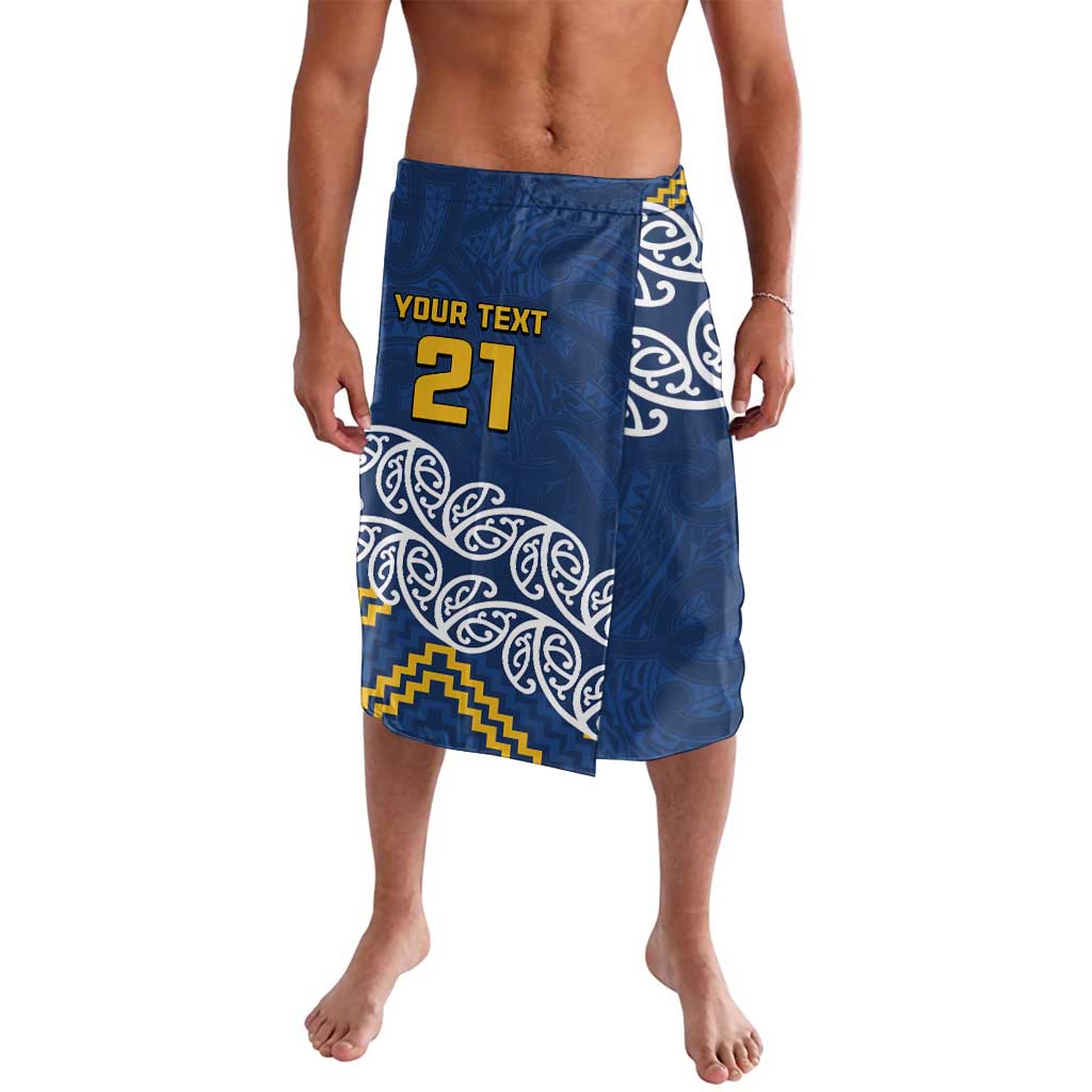 New Zealand Rugby Pacific Custom Lavalava Kahupeka Maori Kowhaiwhai Pattern LT9 Blue - Polynesian Pride
