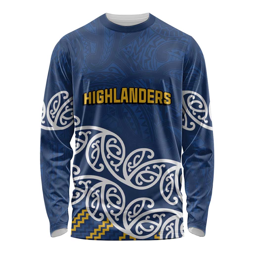 New Zealand Rugby Pacific Custom Long Sleeve Shirt Kahupeka Maori Kowhaiwhai Pattern LT9 Unisex Blue - Polynesian Pride