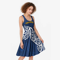 New Zealand Rugby Pacific Custom Midi Dress Kahupeka Maori Kowhaiwhai Pattern LT9 - Polynesian Pride