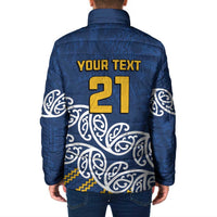 New Zealand Rugby Pacific Custom Padded Jacket Kahupeka Maori Kowhaiwhai Pattern LT9 - Polynesian Pride