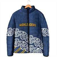 New Zealand Rugby Pacific Custom Padded Jacket Kahupeka Maori Kowhaiwhai Pattern LT9 - Polynesian Pride