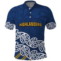 New Zealand Rugby Pacific Custom Polo Shirt Kahupeka Maori Kowhaiwhai Pattern LT9 Blue - Polynesian Pride