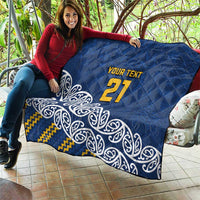 New Zealand Rugby Pacific Custom Quilt Kahupeka Maori Kowhaiwhai Pattern LT9 - Polynesian Pride