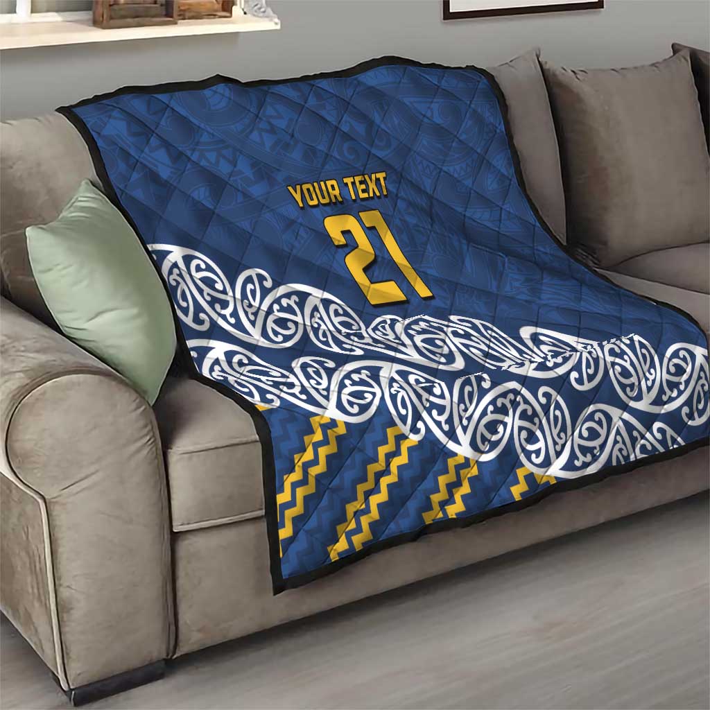 New Zealand Rugby Pacific Custom Quilt Kahupeka Maori Kowhaiwhai Pattern LT9 - Polynesian Pride