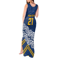 New Zealand Rugby Pacific Custom Tank Maxi Dress Kahupeka Maori Kowhaiwhai Pattern LT9 - Polynesian Pride