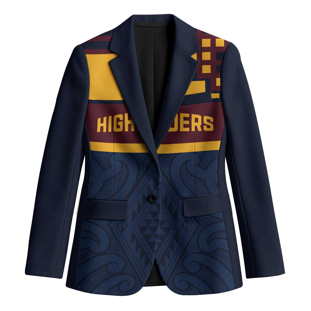 New Zealand Rugby Pacific Custom Blazer Kahupeka Retro 2025 Taniko Motif LT9 Unisex Blue - Polynesian Pride