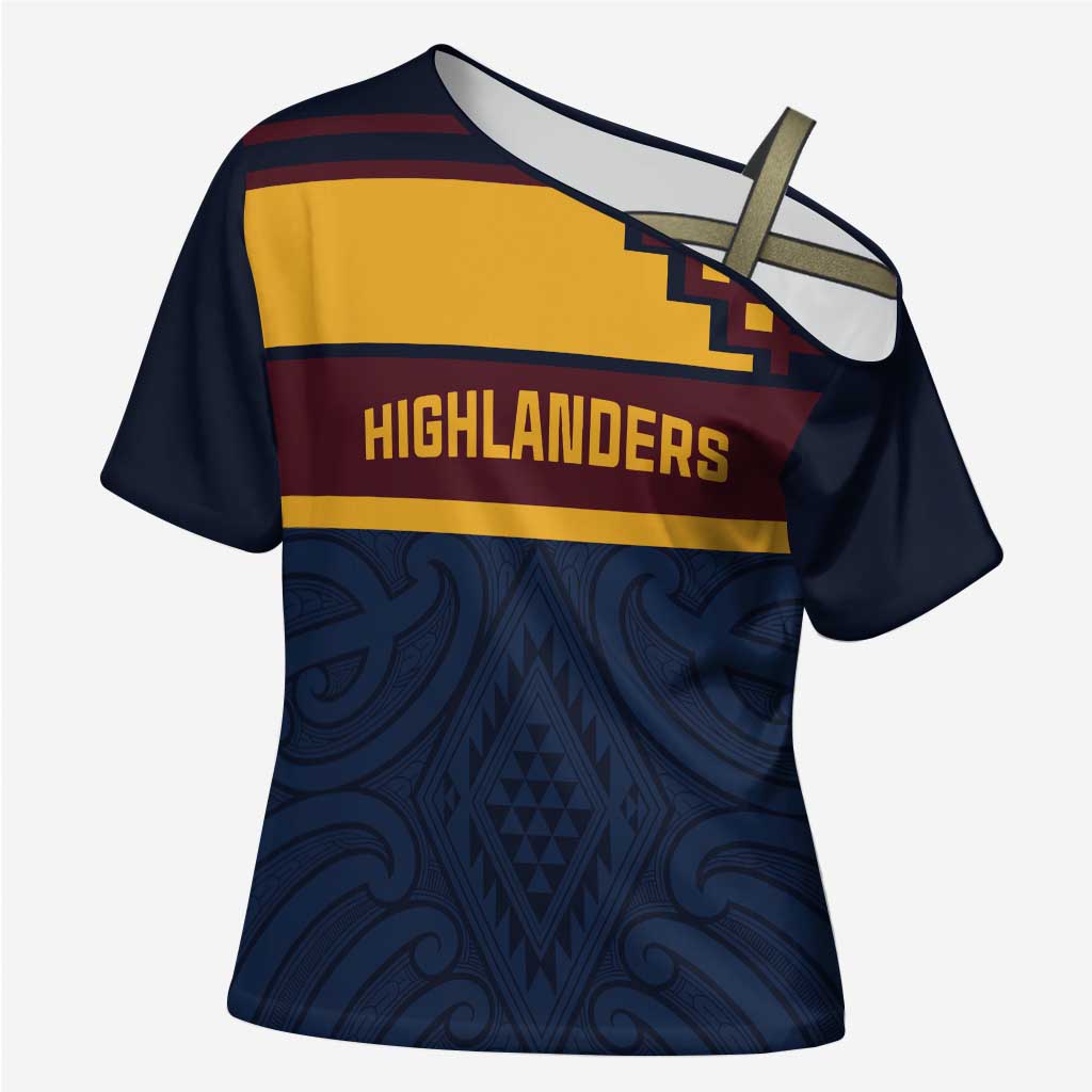 New Zealand Rugby Pacific Custom Cross Shoulder Shirt Kahupeka Retro 2025 Taniko Motif LT9 Female Blue - Polynesian Pride