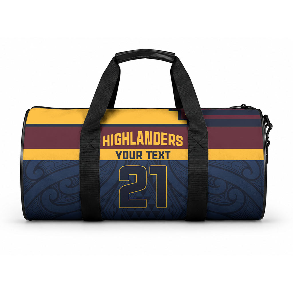 New Zealand Maori Rugby Pacific Custom Duffle Bag Kahupeka Retro 2025 Taniko Motif LT9 One size Blue - Polynesian Pride