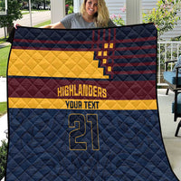 New Zealand Rugby Pacific Custom Quilt Kahupeka Retro 2025 Taniko Motif LT9 Blue - Polynesian Pride