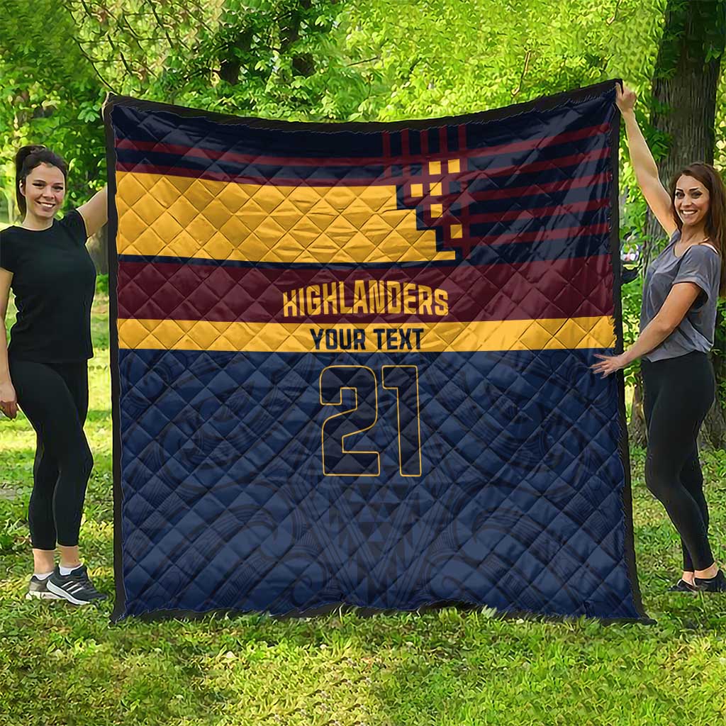 New Zealand Rugby Pacific Custom Quilt Kahupeka Retro 2025 Taniko Motif LT9 - Polynesian Pride