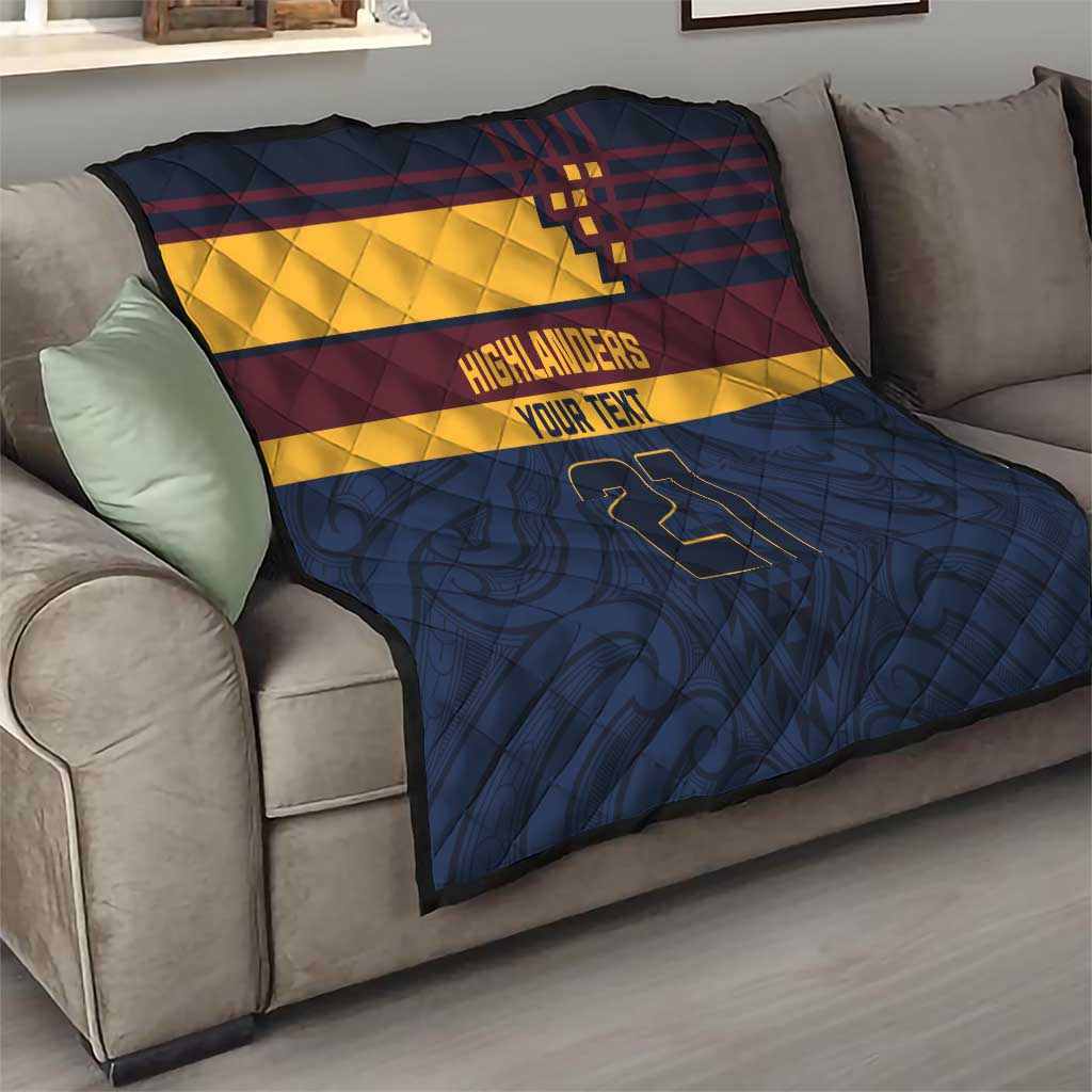 New Zealand Rugby Pacific Custom Quilt Kahupeka Retro 2025 Taniko Motif LT9 - Polynesian Pride