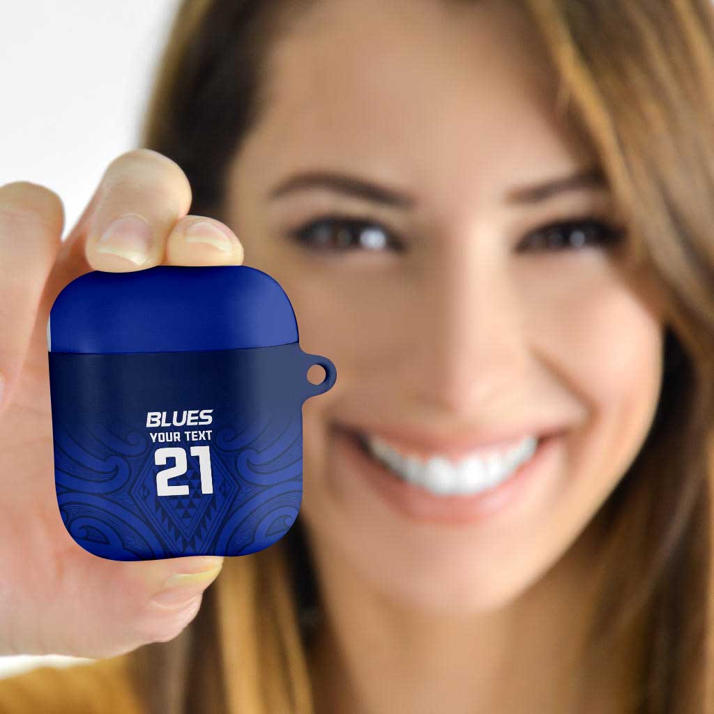 New Zealand Rugby Pacific Custom AirPods Case Kahurangi Auckland All Blue LT9 Blue - Polynesian Pride