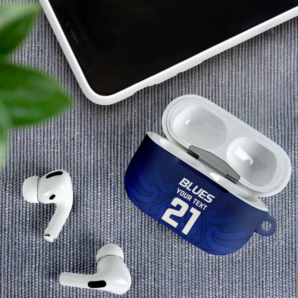 New Zealand Rugby Pacific Custom AirPods Case Kahurangi Auckland All Blue LT9 - Polynesian Pride