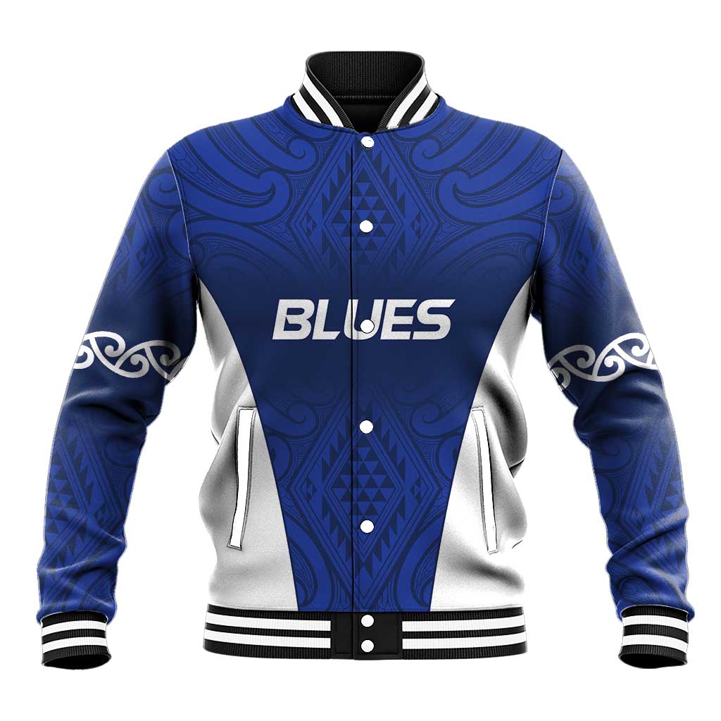 New Zealand Rugby Pacific Custom Baseball Jacket Kahurangi Auckland All Blue LT9 Unisex Blue - Polynesian Pride