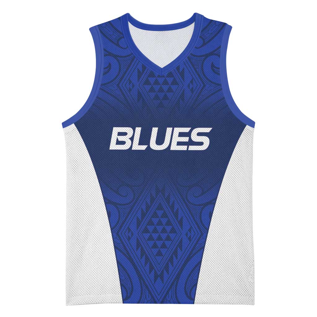 New Zealand Rugby Pacific Custom Basketball Jersey Kahurangi Auckland All Blue LT9 Unisex Blue - Polynesian Pride