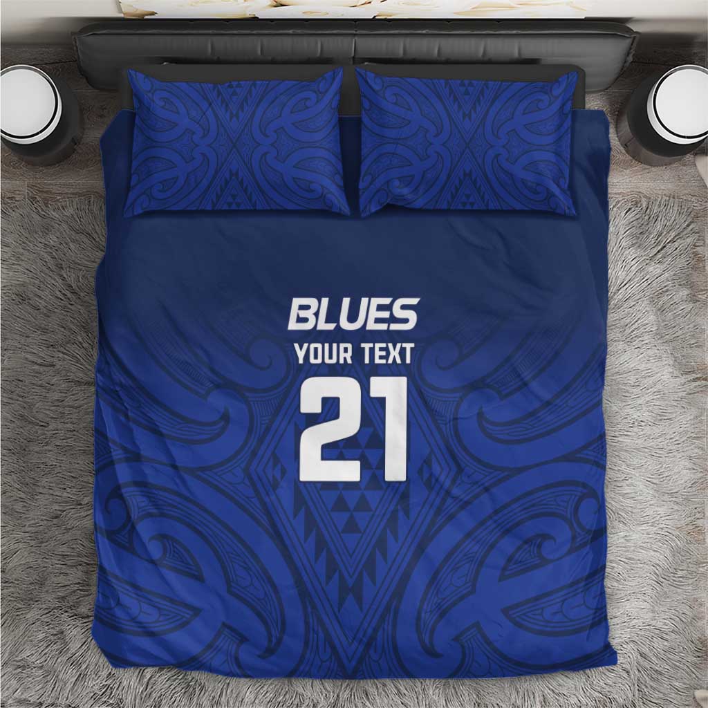 New Zealand Rugby Pacific Custom Bedding Set Kahurangi Auckland All Blue LT9 Blue - Polynesian Pride