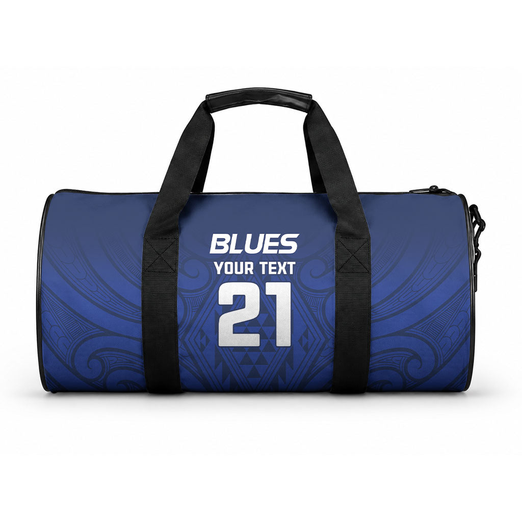 New Zealand Maori Rugby Pacific Custom Duffle Bag Kahurangi Auckland All Blue LT9 One size Blue - Polynesian Pride