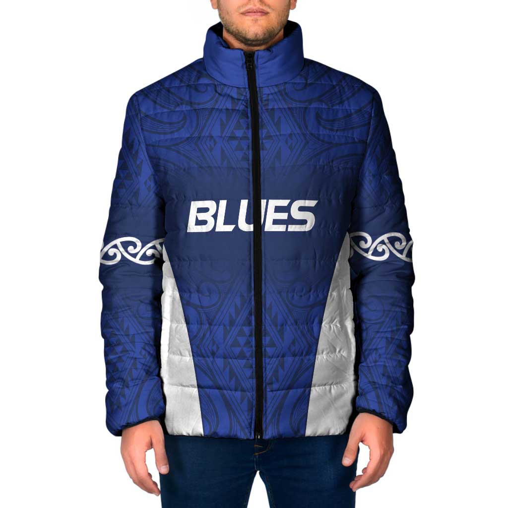 New Zealand Rugby Pacific Custom Padded Jacket Kahurangi Auckland All Blue LT9 Men Blue - Polynesian Pride