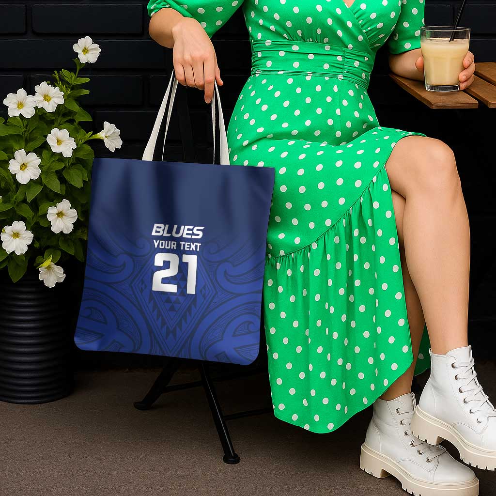 New Zealand Rugby Pacific Custom Tote Bag Kahurangi Auckland All Blue LT9 - Polynesian Pride