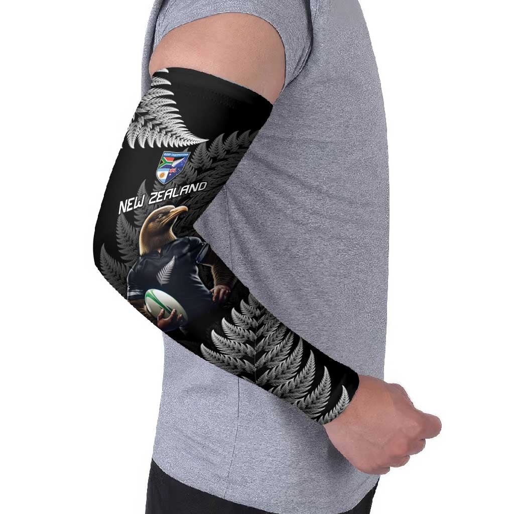 New Zealand Rugby Custom Arm Sleeves Glory Be To Black Silver-fern LT9 - Polynesian Pride