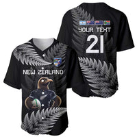 New Zealand Rugby Custom Baseball Jersey Glory Be To Black Silver-fern LT9 - Polynesian Pride
