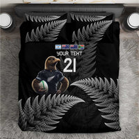New Zealand Rugby Custom Bedding Set Glory Be To Black Silver-fern LT9 Black - Polynesian Pride