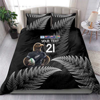 New Zealand Rugby Custom Bedding Set Glory Be To Black Silver-fern LT9 - Polynesian Pride