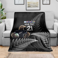 New Zealand Rugby Custom Blanket Glory Be To Black Silver-fern LT9 - Polynesian Pride