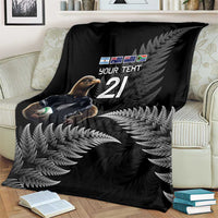 New Zealand Rugby Custom Blanket Glory Be To Black Silver-fern LT9 - Polynesian Pride