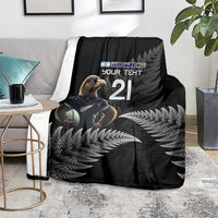 New Zealand Rugby Custom Blanket Glory Be To Black Silver-fern LT9 - Polynesian Pride