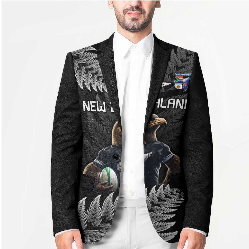 New Zealand Rugby Custom Blazer Glory Be To Black Silver-fern LT9 - Polynesian Pride