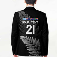 New Zealand Rugby Custom Blazer Glory Be To Black Silver-fern LT9 - Polynesian Pride