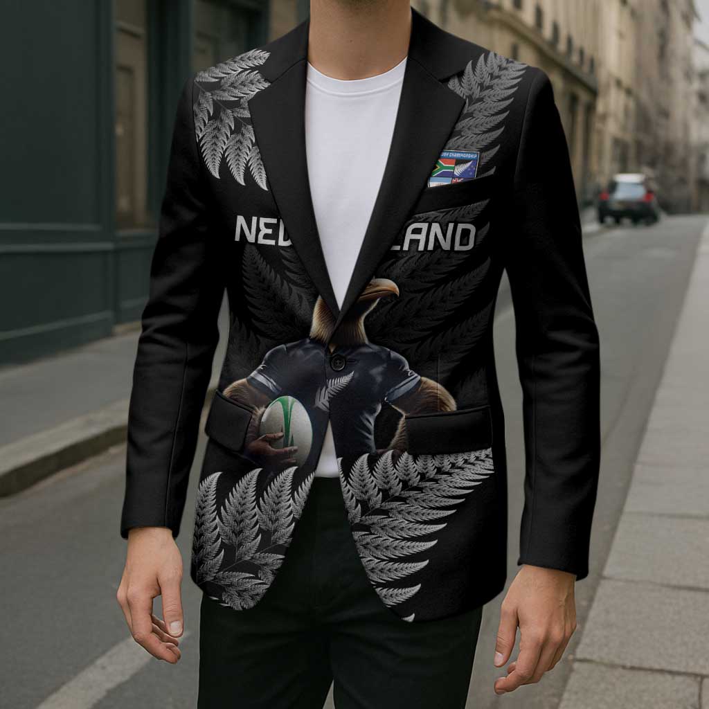New Zealand Rugby Custom Blazer Glory Be To Black Silver-fern LT9 - Polynesian Pride
