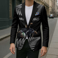New Zealand Rugby Custom Blazer Glory Be To Black Silver-fern LT9 - Polynesian Pride