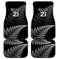 New Zealand Rugby Custom Car Mats Glory Be To Black Silver-fern LT9 - Polynesian Pride