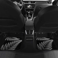 New Zealand Rugby Custom Car Mats Glory Be To Black Silver-fern LT9 Set 2pcs - Back Black - Polynesian Pride