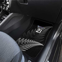 New Zealand Rugby Custom Car Mats Glory Be To Black Silver-fern LT9 - Polynesian Pride