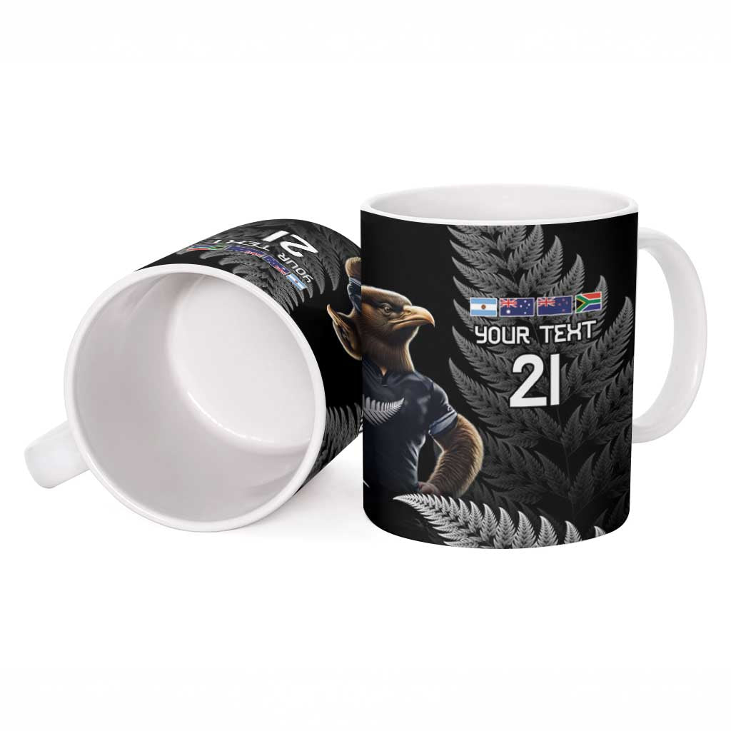New Zealand Rugby Custom Ceramic Mug Glory Be To Black Silver-fern LT9 - Polynesian Pride
