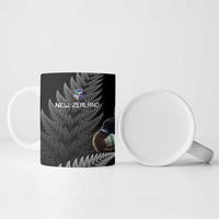 New Zealand Rugby Custom Ceramic Mug Glory Be To Black Silver-fern LT9 - Polynesian Pride
