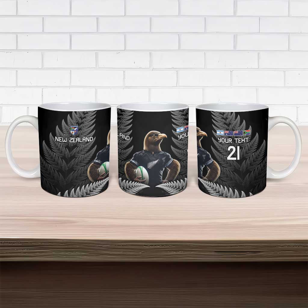 New Zealand Rugby Custom Ceramic Mug Glory Be To Black Silver-fern LT9 - Polynesian Pride