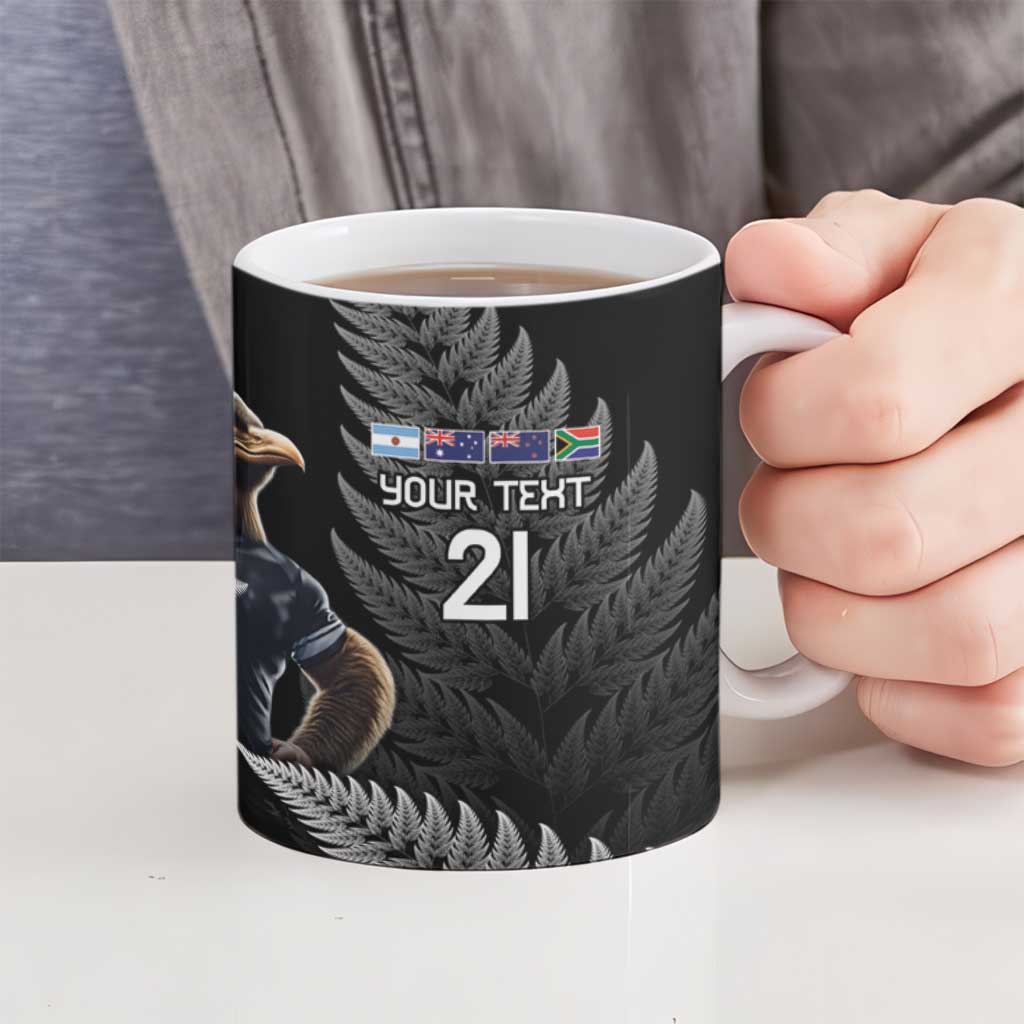 New Zealand Rugby Custom Ceramic Mug Glory Be To Black Silver-fern LT9 - Polynesian Pride
